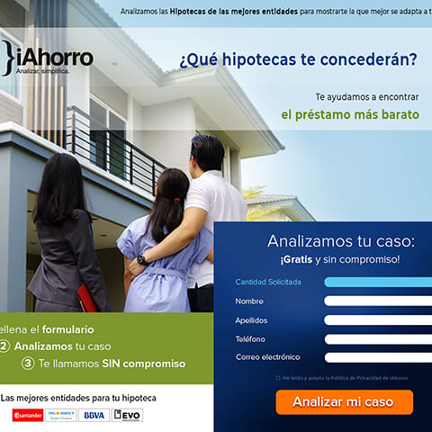 Landing Page iAhorro Hipotecas